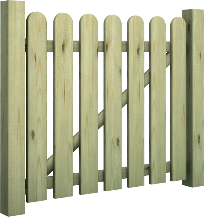 Cancello in legno di pino nordico impregnato o larice realizzato da Linea Montanalegno - ILT