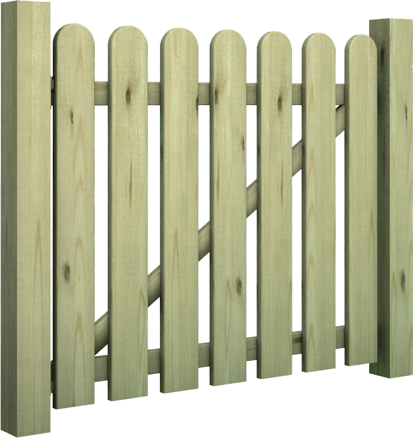 Cancello in legno di pino nordico impregnato o larice realizzato da Linea Montanalegno - ILT