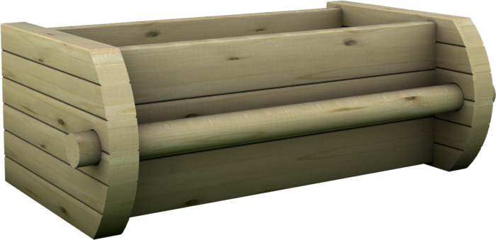 Fioriera in legno di pino nordico impregnato o larice realizzata da Linea Montanalegno - ILT