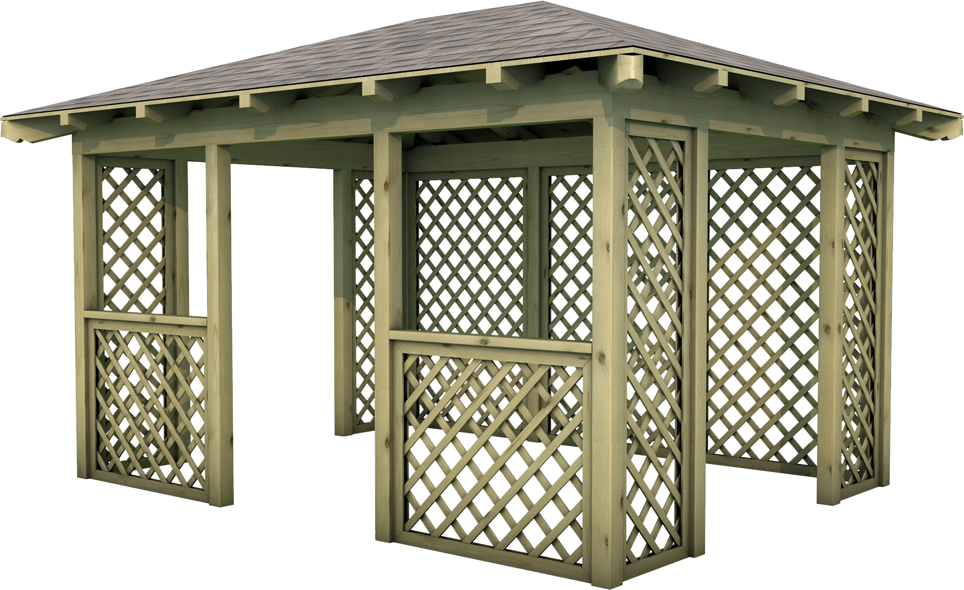Agora Gazebo Rectangular Linea Montanalegno Ilt