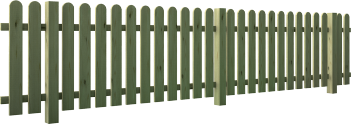 Recinzione steccato in legno di pino nordico impregnato o larice realizzato da Linea Montanalegno - ILT