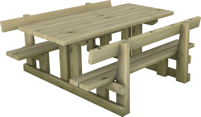Tavolo per bambini in legno di pino nordico impregnato in autoclave realizzato da Linea Montanalegno - ILT