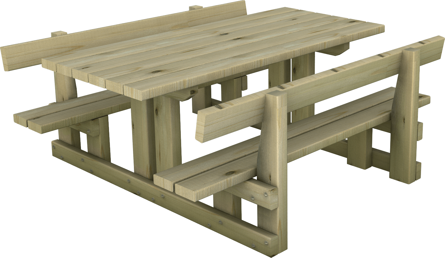 Tavolo per bambini in legno di pino nordico impregnato in autoclave realizzato da Linea Montanalegno - ILT