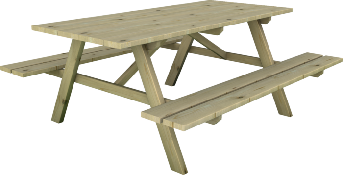 Tavolo Stelvio in legno di pino impregnato o legno di larice realizzato da Linea Montanalegno - ILT