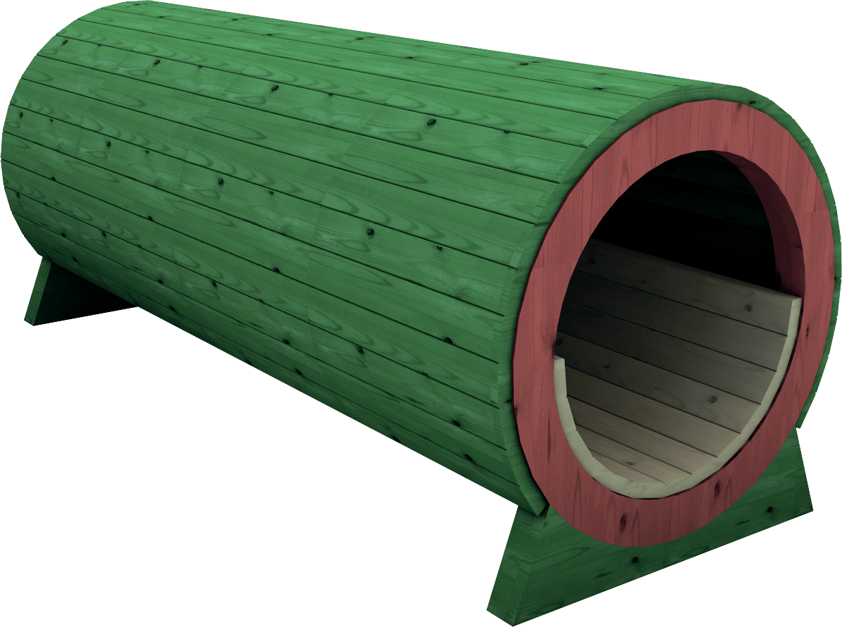 Tunnel gioco per esterno in legno di pino nordico impregnato in autoclave realizzata da Linea Montanalegno - ILT