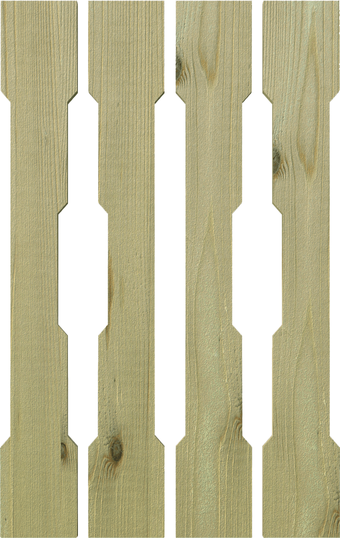 Stecca per balcone in legno di pino nordico impregnato o larice realizzato da Linea Montanalegno - ILT